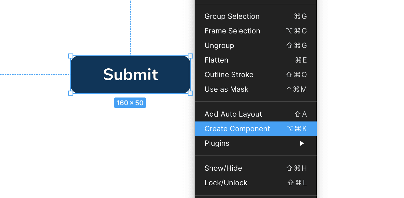 Creating component in figma