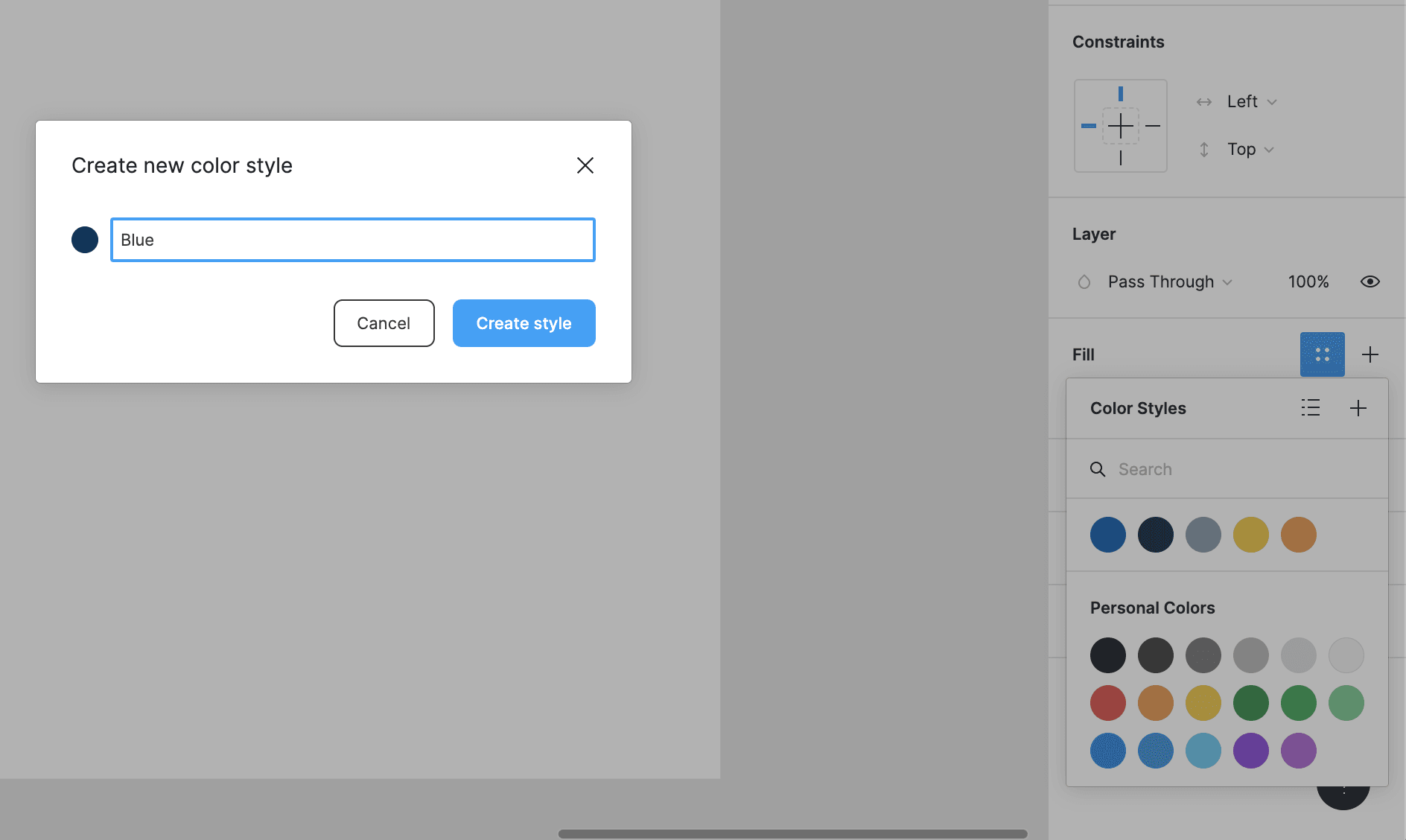 Add color styles